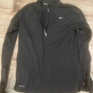 Black Nike Dri-Fit running jacket